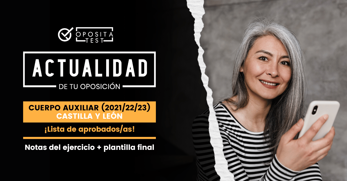 🔴Auxiliar Castilla y León (2021/22/23)🔴

🔔Novedades ➡️ opo.cl/UuUQ2
📄Aspirantes que superan el proceso selectivo
🔢Resultados del ejercicio
✔️Plantilla correctora final

👕 Inscribíos en la orla de aprobados/as para recibir una camiseta 👉 opo.cl/RyzEt