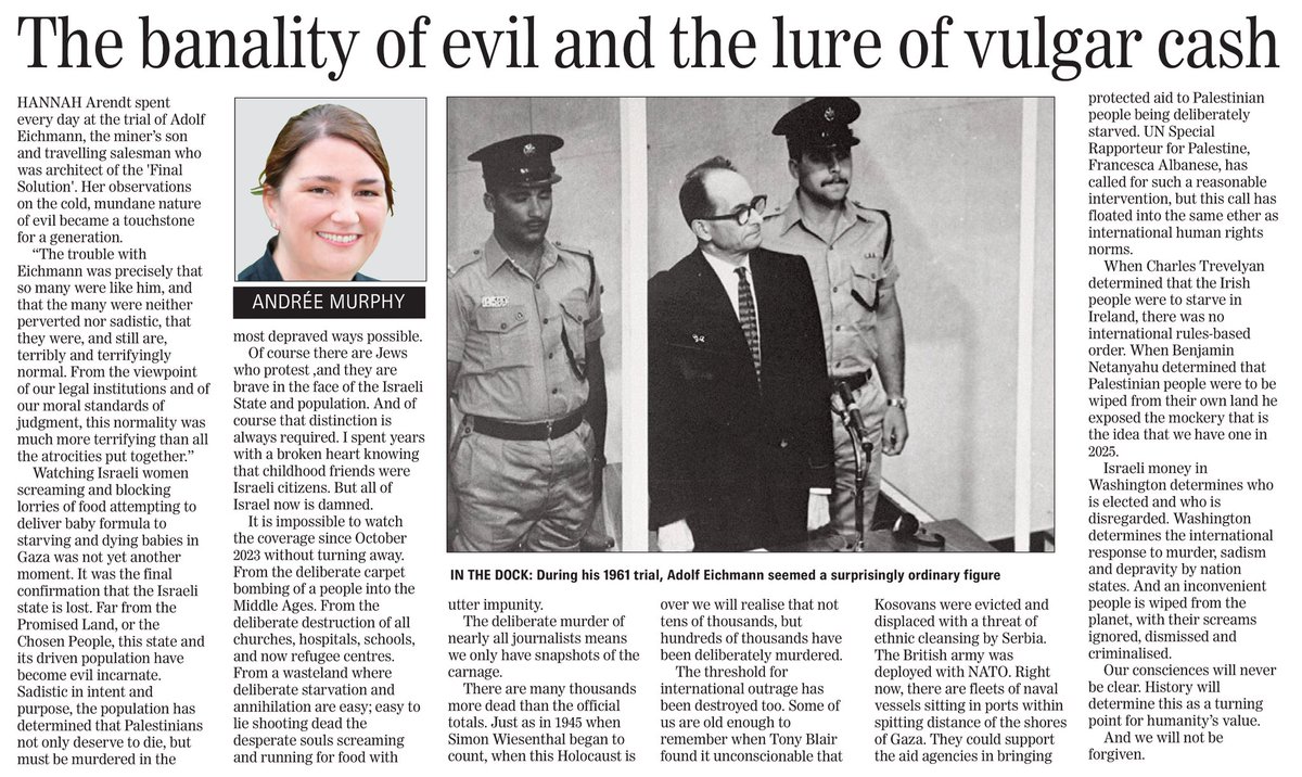 PĂĄdraig Murchadhfinn (@murchadhfinn) on Twitter photo âHistory will determine this as a turning point for humanity's value. And we will not be forgiven.â
~Andrée Murphy
<a href="/ATownNews/">Andersonstown News</a>
âïž âHistory will determine this as a turning point for humanity's value. And we will not be forgiven.â
~Andrée Murphy
<a href="/ATownNews/">Andersonstown News</a>
âïž