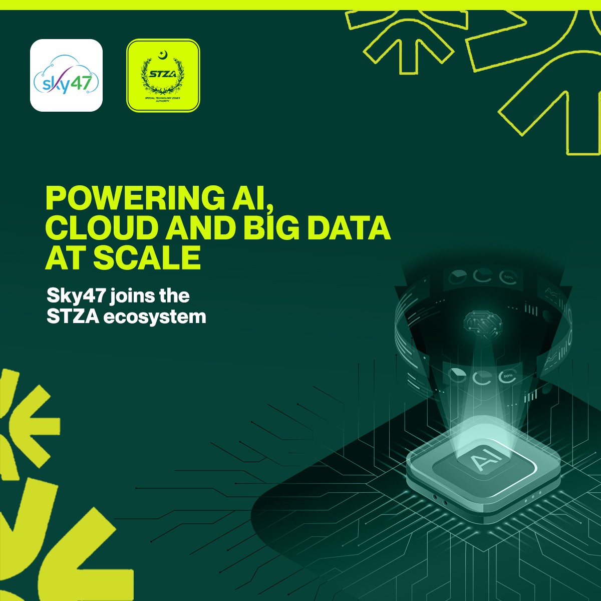 STZA Welcomes Sky47 Limited to the Technology Ecosystem!

We are excited to announce that #Sky47 has been awarded the #STZA Zone Enterprise License, positioning it as a pioneer in building Pakistan’s next-generation digital infrastructure through Tier III/IV certified data