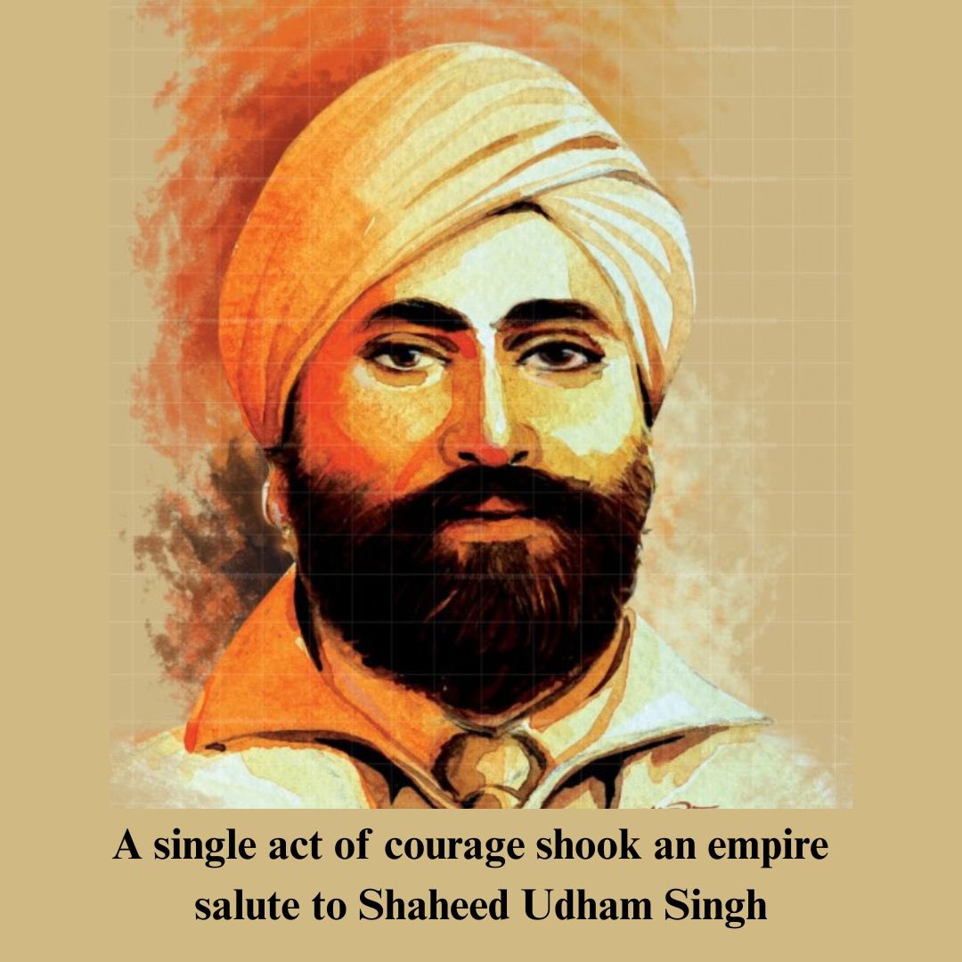 "His act wasn’t revenge — it was history’s justice. Honouring the courage of Shaheed Udham Singh. 🔥 
#FreedomStruggle 
#JallianwalaBaghJustice"