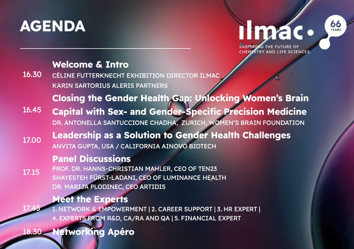 Women in Life Sciences!

Join us to tackle the #GenderHealth Gap, boost leadership representation, and spark real change through insights, connections, and action

<a href="/ILMAC_Basel/">Ilmac</a>, 17.10.2025

linkedin.com/posts/kumli_in…

#WomenInSTEM #innovation #gendergap #healthcare #pharma #biotech