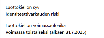 Luottokielto tehty. 

Suosittelen samaa jos olet tai ollut Exel Compositesin osakkeenomistaja vuosien 2019–2022 tai 2024–2025 tai työskennellyt siellä.

Pörssiyhtiö varoittaa: Entisten ja nykyisten osakkeenomistajien tiedot vaarantuivat tietomurrossa
is.fi/taloussanomat/…