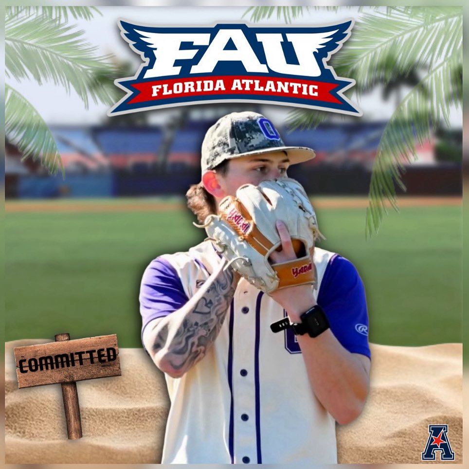 Excited to announce my commitment to Florida Atlantic University. Can’t wait for God to lead me on this journey, Go Owls! 🦉
<a href="/FAUBaseball/">Florida Atlantic Baseball</a>