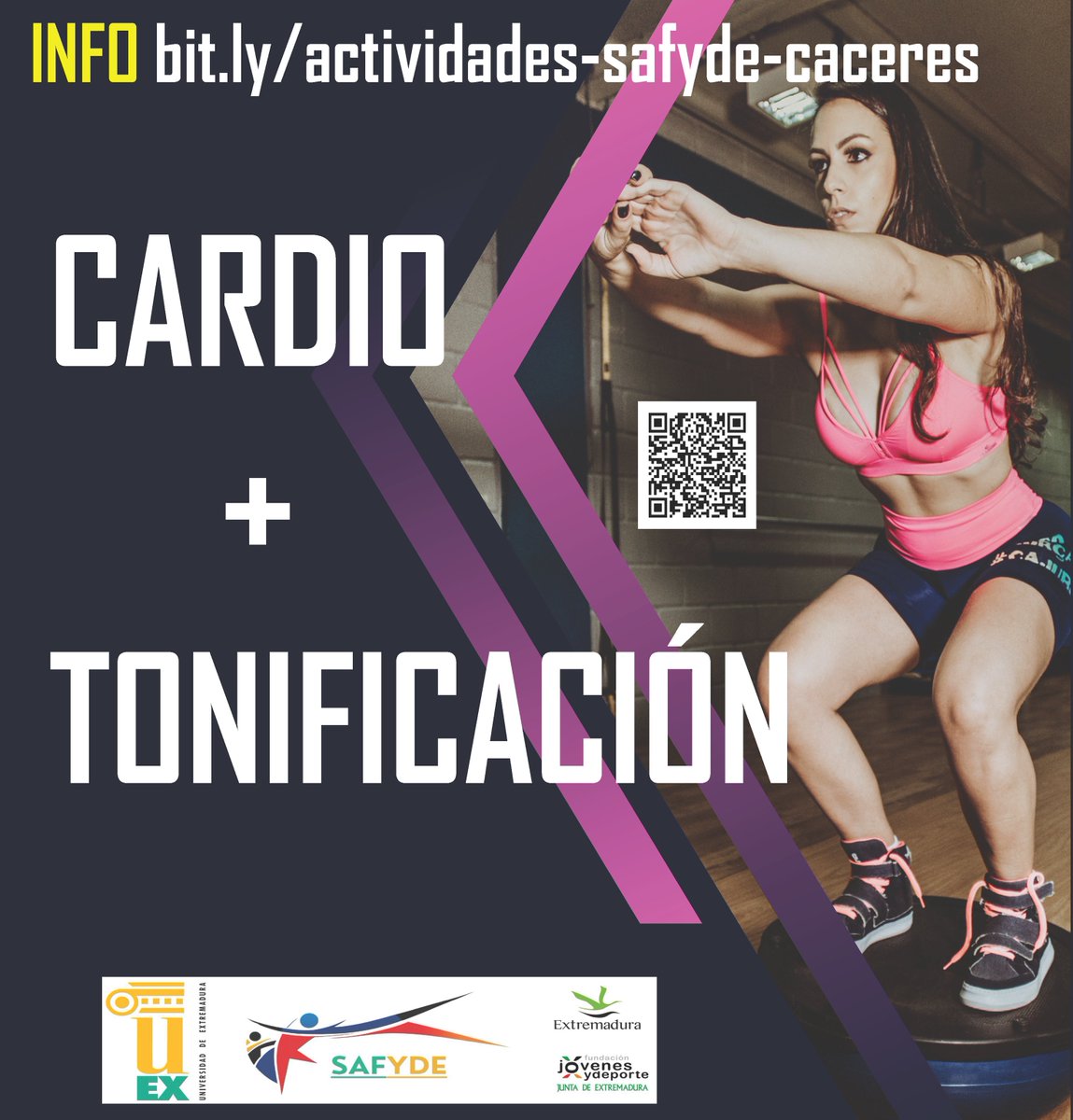 SAFYDE-UEx (@safydeuex) on Twitter photo CARDIO+ TONIFICACIÓN - <a href="/infouex/">UEx</a> - CAMPUS CÁCERES.
Visita nuestra web bit.ly/actividades-sa…
<a href="/ExtensionUex/">Extensión Universitaria UEx</a> <a href="/SocialUex/">Consejo Social UEX</a> <a href="/jovendeportEXT/">Jóvenes y Deportes Extremadura</a> <a href="/Ivan_H_Bermejo/">Iván Herrero Bermejo</a> <a href="/FJyD/">Fundación Jóvenes y Deporte 🅵🅹🆈🅳 💚🤍🖤</a> <a href="/fcd_uex/">F CC Deporte - UEx</a> <a href="/CEUEX_/">Consejo Estudiantes UEx</a> <a href="/UExDivulga/">Cultura Científica UEx</a> <a href="/RRII_UEx/">UEx International</a> <a href="/UexBiblioteca/">Biblioteca Universidad de Extremadura</a> <a href="/SepyeUEx/">Servicio de Prácticas y Empleo UEx</a> <a href="/CVUEx/">Campus Virtual UEx</a> <a href="/cultura_EXT/">Cultura, Turismo, Jóvenes y Deportes</a> <a href="/DepExtremadura/">Deportes Extremadura</a> CARDIO+ TONIFICACIÓN - <a href="/infouex/">UEx</a> - CAMPUS CÁCERES.
Visita nuestra web bit.ly/actividades-sa…
<a href="/ExtensionUex/">Extensión Universitaria UEx</a> <a href="/SocialUex/">Consejo Social UEX</a> <a href="/jovendeportEXT/">Jóvenes y Deportes Extremadura</a> <a href="/Ivan_H_Bermejo/">Iván Herrero Bermejo</a> <a href="/FJyD/">Fundación Jóvenes y Deporte 🅵🅹🆈🅳 💚🤍🖤</a> <a href="/fcd_uex/">F CC Deporte - UEx</a> <a href="/CEUEX_/">Consejo Estudiantes UEx</a> <a href="/UExDivulga/">Cultura Científica UEx</a> <a href="/RRII_UEx/">UEx International</a> <a href="/UexBiblioteca/">Biblioteca Universidad de Extremadura</a> <a href="/SepyeUEx/">Servicio de Prácticas y Empleo UEx</a> <a href="/CVUEx/">Campus Virtual UEx</a> <a href="/cultura_EXT/">Cultura, Turismo, Jóvenes y Deportes</a> <a href="/DepExtremadura/">Deportes Extremadura</a>