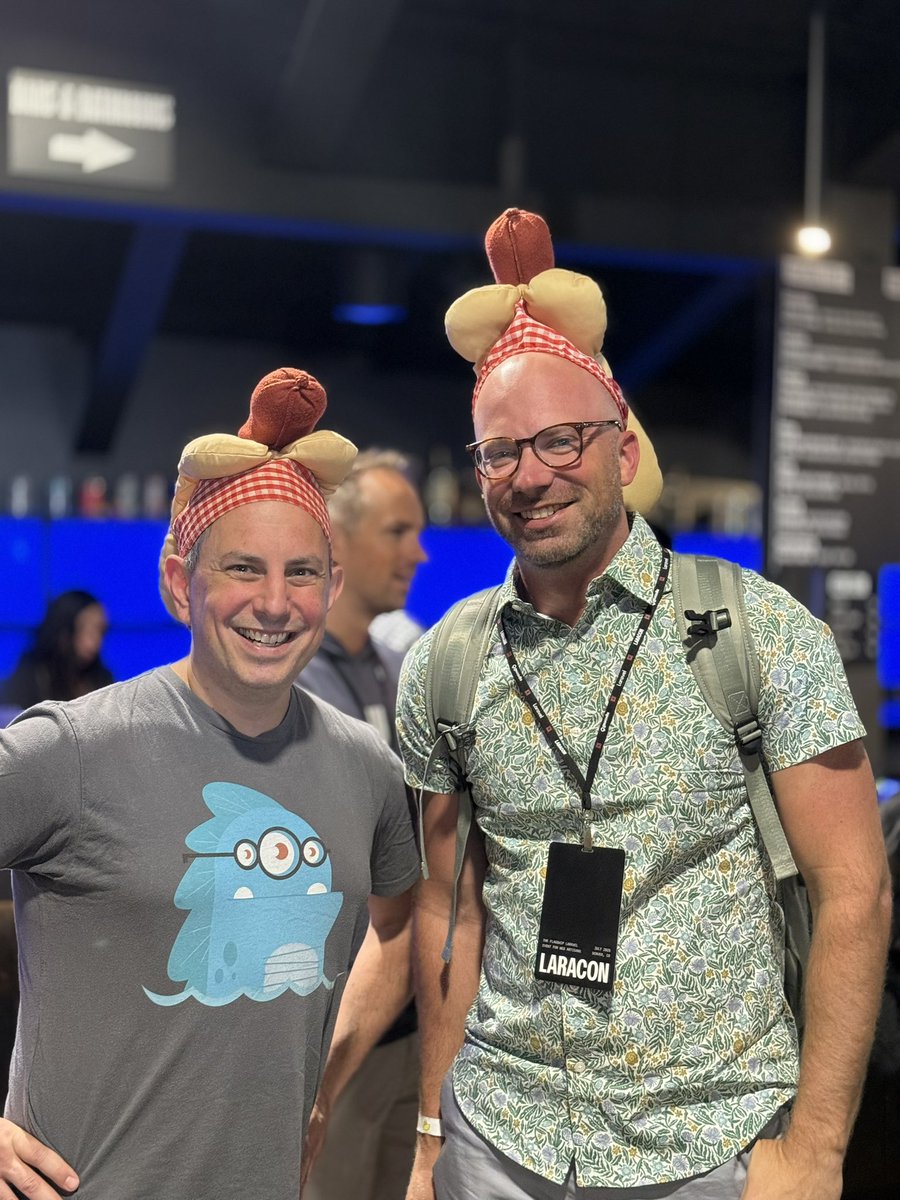 It only took nine years to convince <a href="/taylorotwell/">Taylor Otwell</a> to don a #WurstCon hat