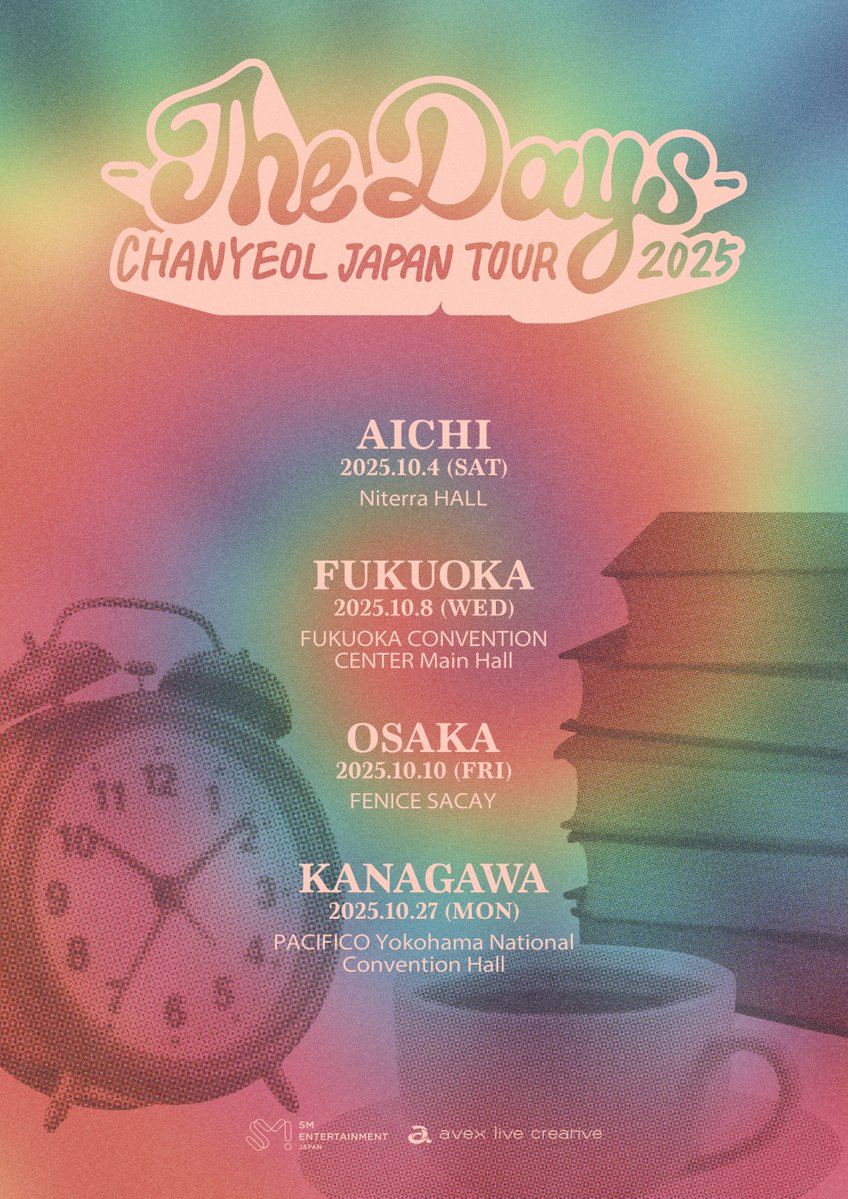 『CHANYEOL JAPAN TOUR 2025 -The Days-』 本日よりファンクラブチケット2次先行(抽選)受付開始！🎫 

多彩な才能を発揮するCHANYEOLの感情豊かなパフォーマンスにご期待ください！

exo-jp.net/news/detail.ph…

#CHANYEOL #EXO #weareoneEXO #CHANYEOL_JAPANTOUR_2025_TheDays