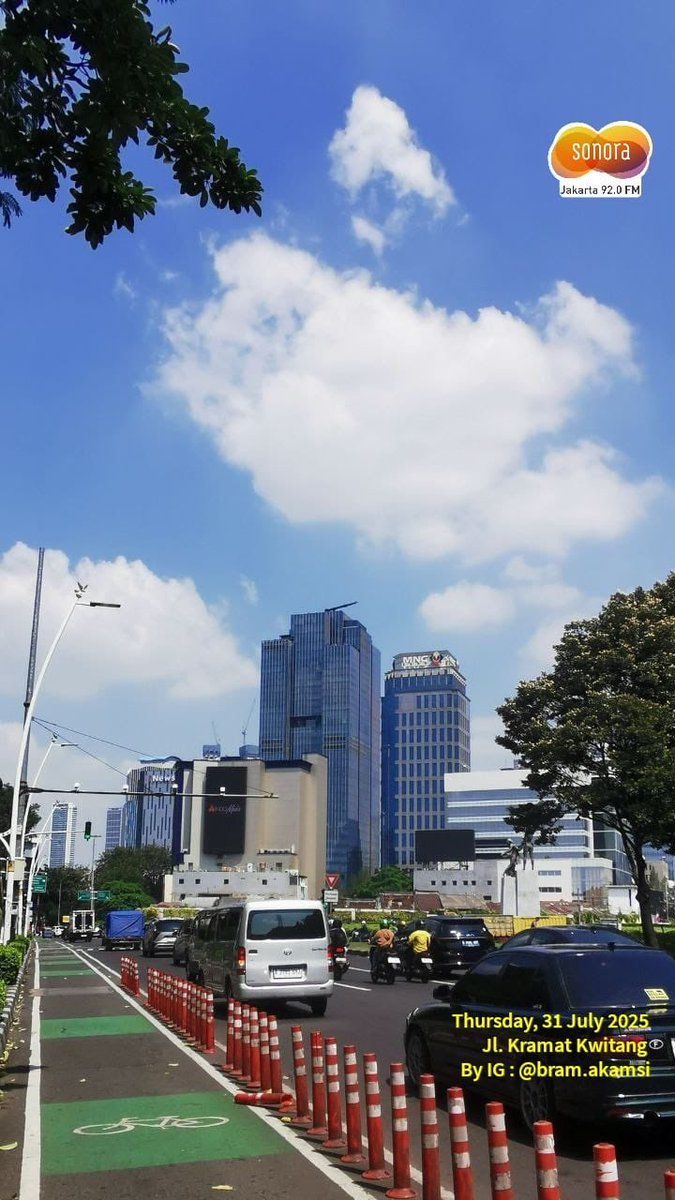 Lalulintas di jl Kramat Kwitang dari Senen ke Tugu Tani ramai lancar dua arah. (Bram)