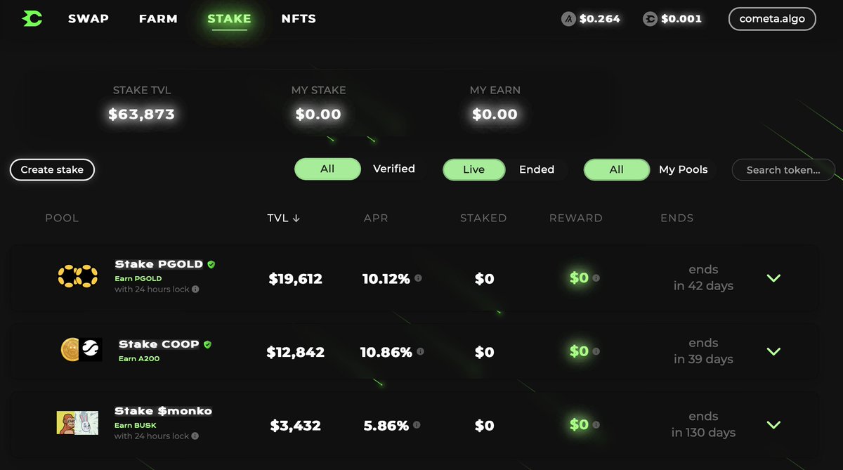 cometa.algo (@cometahub) on Twitter photo Cometa is back ✅
app.cometa.farm
We apologize for the delay. There was a hunt for money.
The platform will work for at least 2 more months. We'll post a notice a few days before the final shutdown.
Thank you for your patience and support 🙏
#Algorand #algofam $ALGO Cometa is back ✅
app.cometa.farm
We apologize for the delay. There was a hunt for money.
The platform will work for at least 2 more months. We'll post a notice a few days before the final shutdown.
Thank you for your patience and support 🙏
#Algorand #algofam $ALGO