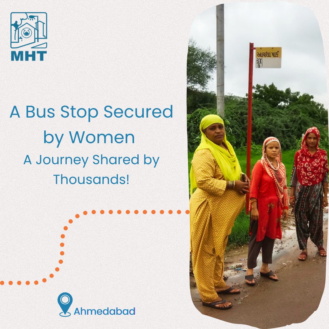 A Bus Stop Secured by Women. A Journey Shared by Thousands!

In Sarkhej, #Ahmedabad, women from six informal settlements turned a daily hardship into a collective victory.

With no nearby bus stop, long and unsafe walks meant missed jobs, lost school days, and constant stress.