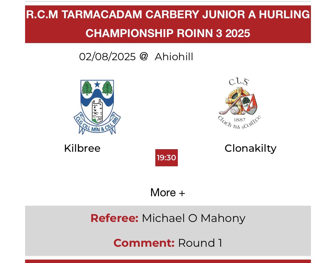 Clonakilty GAA (@clongaa) on Twitter photo R.C.M TARMACADAM CARBERY JUNIOR A HURLING CHAMPIONSHIP
Begins this Saturday evening in Ahiohill.
Best of luck to Keith ,management and players.
<a href="/carberygaa/">Carbery GAA đź’Ż</a> R.C.M TARMACADAM CARBERY JUNIOR A HURLING CHAMPIONSHIP
Begins this Saturday evening in Ahiohill.
Best of luck to Keith ,management and players.
<a href="/carberygaa/">Carbery GAA đź’Ż</a>