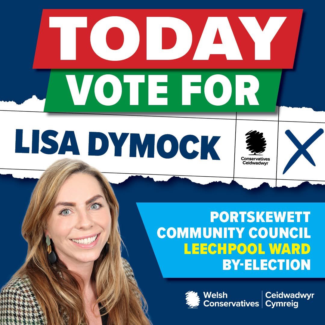If you live in Leechpool, Portskewett, please vote for <a href="/CllrLisaDymock/">LisaDymock</a> today, the hardest working community champion you could meet <a href="/WelshConserv/">Welsh Conservatives 🏴󠁧󠁢󠁷󠁬󠁳󠁿</a> #FixWales