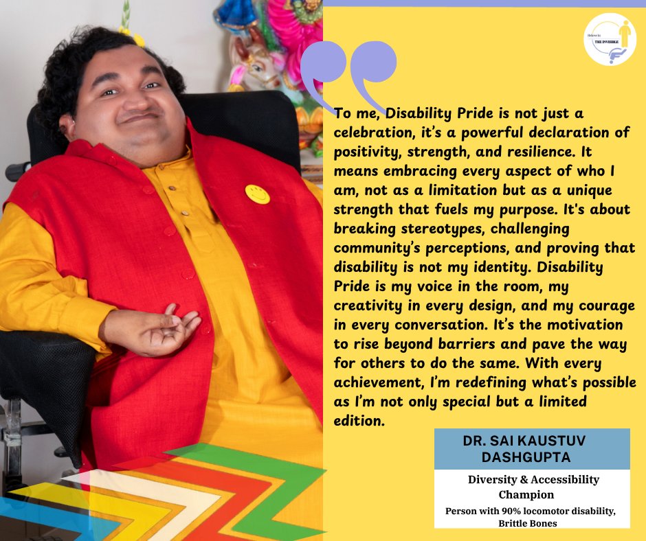 BelieveInvisibl's tweet image. Designing with, not after.
Next in our series, Dr. @SaiKaustuv challenges the idea of “adjustments” and calls for #UniversalDesign that begins with disabled voices at the table.
#Inclusion isn’t a reward for resilience - it’s a basic right.
#LeaveNoOneBehind
@PrakashWKamatPK