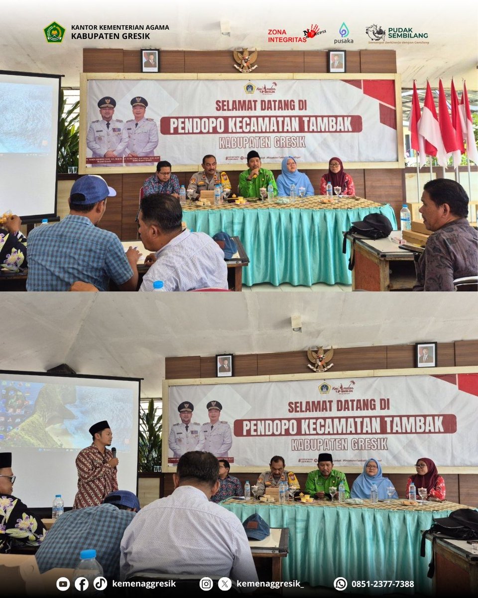 kemenaggresik_'s tweet photo. Rapat lintas sektoral Tambak satukan camat, polsek, dan tokoh agama buat lindungi perempuan dan anak. Program GAS NIKAH dorong catat nikah di KUA. 
#KemenagGresik #CegahKekerasan #TambakBersatu #KeluargaSakinah #GresikHarmoni https://t.co/UszdhWc00a