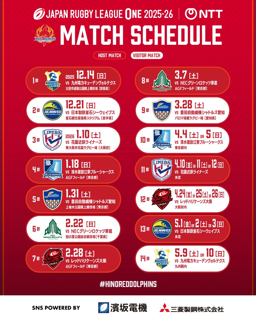 Hino Red Dolphins ジャージ 背番号3 1699926073629-_-