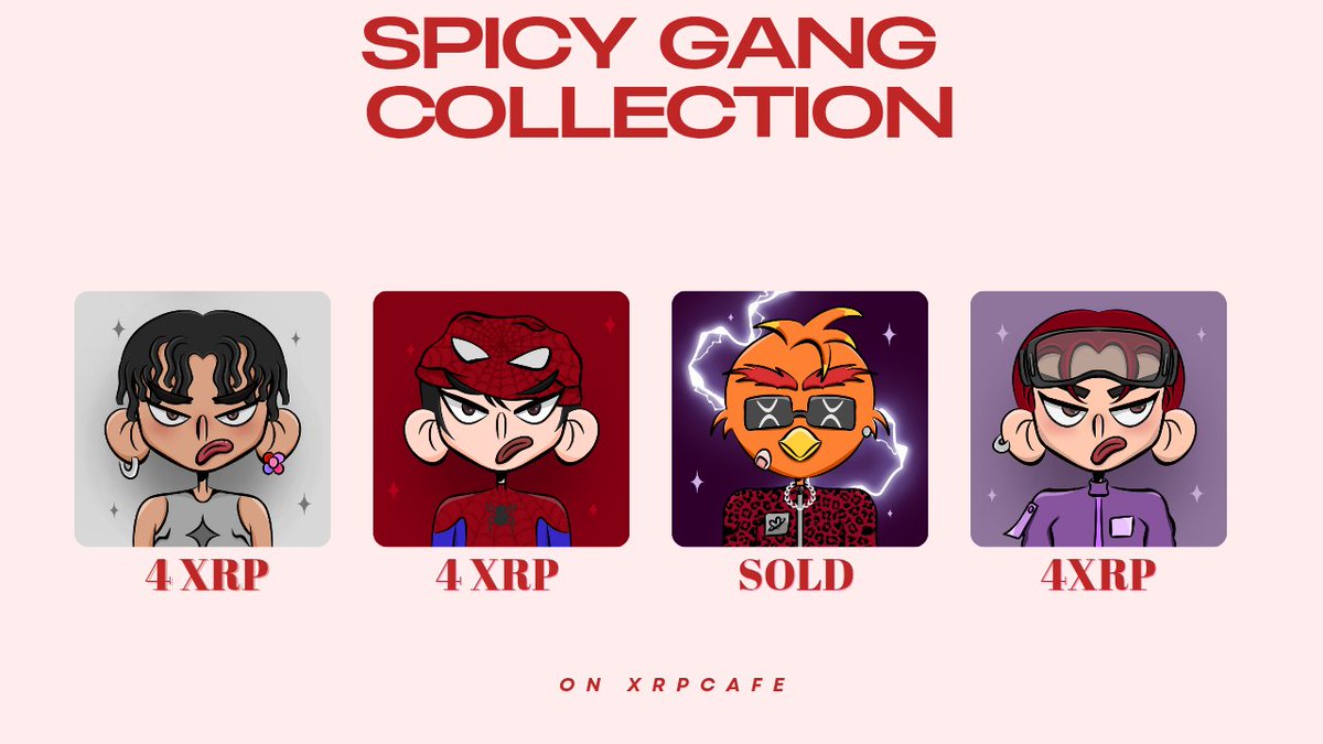 Sassy Bae 🎀🔺 (@sassybaenft) on Twitter photo Spicy Gang 🔥
Collection on <a href="/xrpcafe/">xrp.cafe ☕</a>
• hand drawn
• new price 4 XRP
• 1/1 art
• wanna custom? dm me
Link for grab it:
xrp.cafe/collection/spi…
I appreciate any support 💕💕 Spicy Gang 🔥
Collection on <a href="/xrpcafe/">xrp.cafe ☕</a>
• hand drawn
• new price 4 XRP
• 1/1 art
• wanna custom? dm me
Link for grab it:
xrp.cafe/collection/spi…
I appreciate any support 💕💕