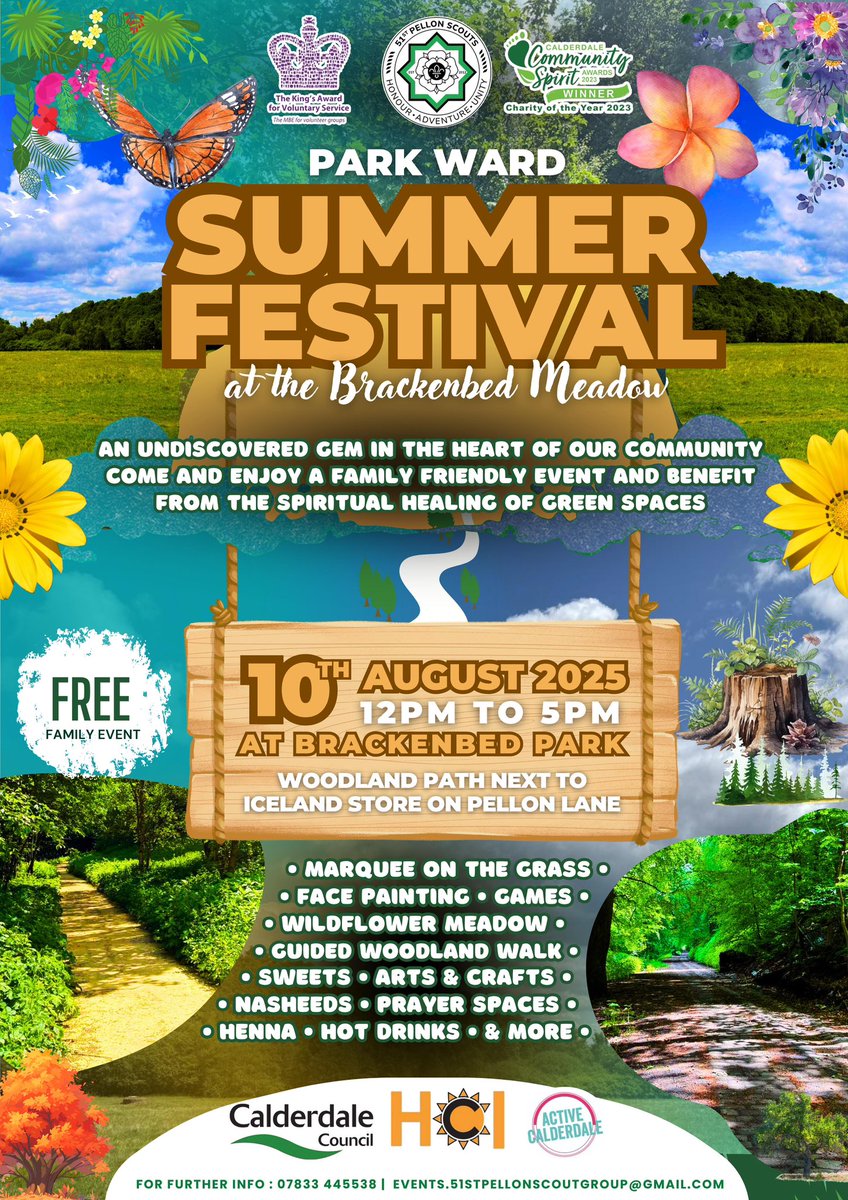 As part of our ongoing work on climate action, we are delighted to be partnering up with <a href="/HxCentral/">HxCentral Initiative 🧡</a> <a href="/ActiveCdale/">Active Calderdale</a> and <a href="/Calderdale/">Calderdale Council</a> to bring you the first ever Park Summer Festival Event at Brackenbed Meadow. This is part of the drive to improve access to green spaces