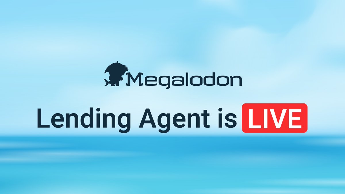 We are live now! 🔥

🌐 meg.exchange/lending-agent