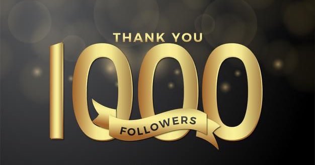 Yayyyy!!! Thank you keep supporting 🥰🙏🏻

Grateful for all 1000 of you!🥳 🧿