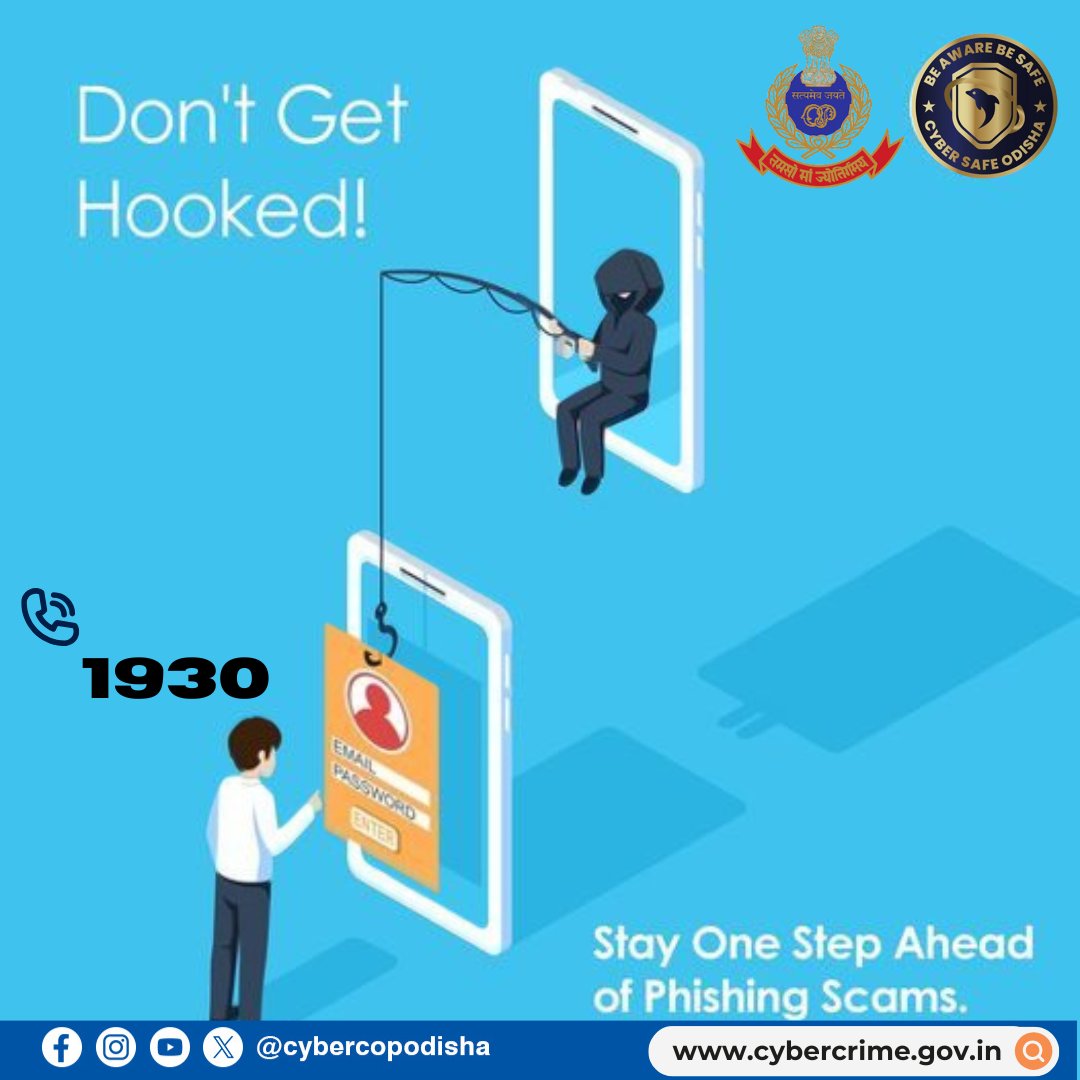cybercopodisha's tweet image. Think before you click — phishing doesn’t come gift-wrapped.
#CyberSafeRakhi #PhishingAlert #ThinkBeforeYouClick #FestivalFrauds #SecureSiblings #ସୁରକ୍ଷିତରାକ୍ଷୀ #ଫିଶିଂସଚେତନତା #କ୍ଲିକ୍ପୂର୍ବରୁଭାବନ୍ତୁ #ଠକେଇରୁସତର୍କ #ଡିଜିଟାଲଭାଇବୋନ #staycybersafe #odishapolice #cybercopodisha #odisha