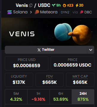 LordLorddegen's tweet photo. $VENIS just entered Uranus – literally.
Meme quality? Top-tier.
Art? Out of this world.
Chart? Straight to the moon.
You’re either early, or reading this from the moon.
ca: 2x6ENQYQsHdqM2KQAPxyhiFq7meevGsL26g5JVy7jups
#VENIS #Solana #memecoin #bonk #newmeta #Uranus https://t.co/RHcd0kHjc7