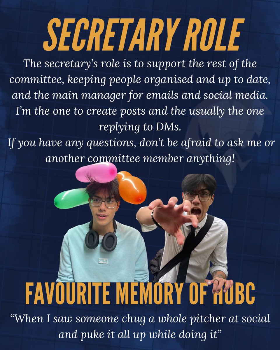 Third is me! The secretary