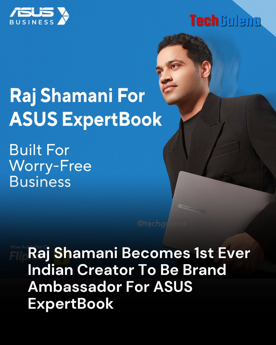 Raj Shamani is the new brand ambassador for ASUS ExpertBook laptops in  India. #RajShamani #ASUSExpertBook #BuiltForBusiness #India #CreatorEconomy
