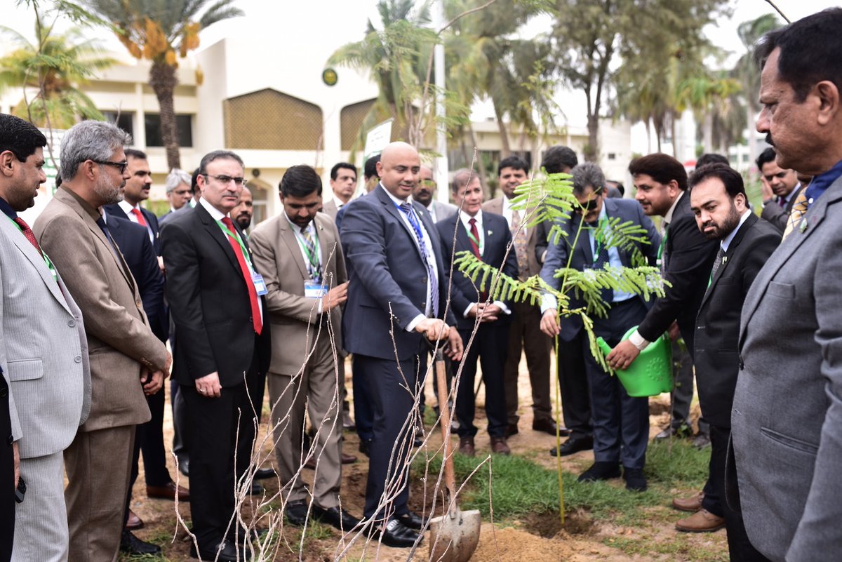 The participant officers of 38th Senior Management Course (SMC) planting the trees 🌳 at NIPA Karachi
#Karachi