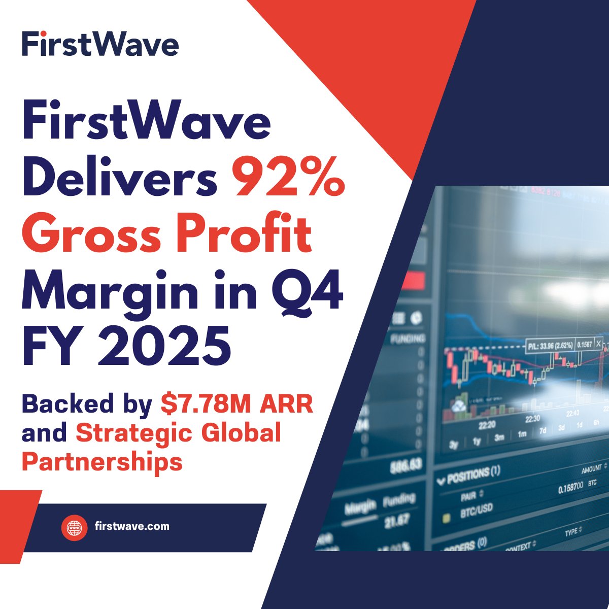 Firstwave ASX:FCT (@firstwave_fct) on Twitter photo 🚀 FirstWave Cloud (#ASX: $FCT) Q4 FY25 Update 🚀
Over the period, FirstWave continued to build momentum with key client renewals, new strategic partnerships, and operational enhancements to drive efficiency and growth.
📌 Financial Highlights:
✅ Revenue: $2.08M
✅ Annualised 🚀 FirstWave Cloud (#ASX: $FCT) Q4 FY25 Update 🚀
Over the period, FirstWave continued to build momentum with key client renewals, new strategic partnerships, and operational enhancements to drive efficiency and growth.
📌 Financial Highlights:
✅ Revenue: $2.08M
✅ Annualised