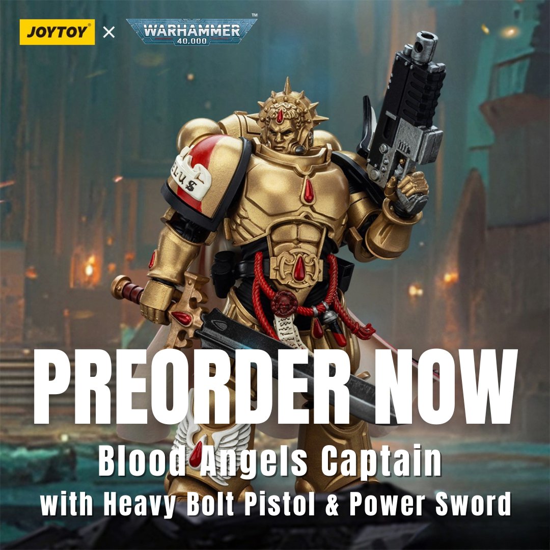 【Preroder Now】
⚡️Blood Angels Captain with Inferno Pistol &amp; Power Fist
⚡️Blood Angels Sanguinary Priest with Heavy bolt pistol, chainsword and narthecium
⚡️Blood Angels Captain with Heavy Bolt Pistol &amp; Power Sword
⚡️Ultramarines Razorback with twin lascannon
Collect