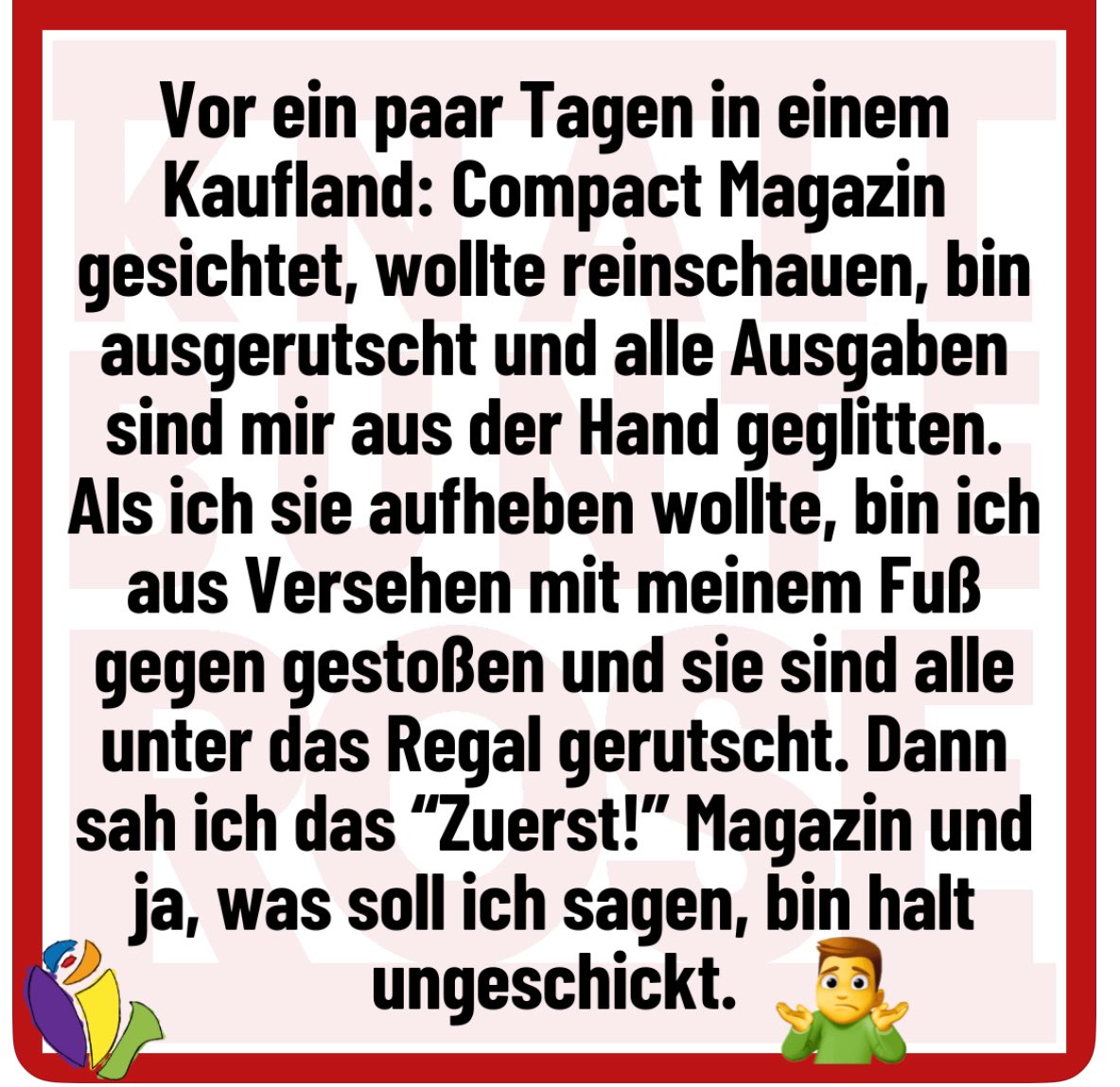 Faktencheck2030's tweet image. Hach, war ich wieder ungeschickt😞🤪
#AfDmachtDumm 
#Compact 
#Zuerst!
#JungeFreiheit