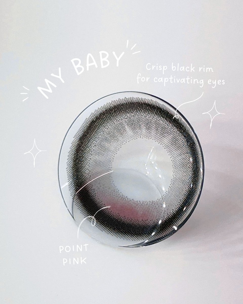 可愛く魅せる 秘密のピンクෆ˚*
⁡
控えめポイントピンク×うるうる可愛い瞳にしてくれる魅惑の黒フチで
大人可愛い🍑
⁡
✦・┈┈┈┈┈┈┈┈┈┈ ・✦
⁡
𝐌𝐘 𝐁𝐀𝐁𝐘  ﾏｲﾍﾞｲﾋﾞｰ
𝟣𝖽𝖺y / 1month ￤ 𝖣𝖨𝖠𝟣𝟦.𝟧 ￤ 着色直径 13.7￤ 𝖡𝖢𝟪.𝟩
⁡
✦・┈┈┈┈┈┈┈┈┈┈ ・✦