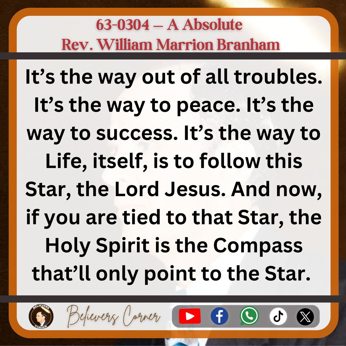 B_corner23's tweet image. Daily inspiration from William Marrion Branham 

#williambranham #endtimemessage #messageofthehour