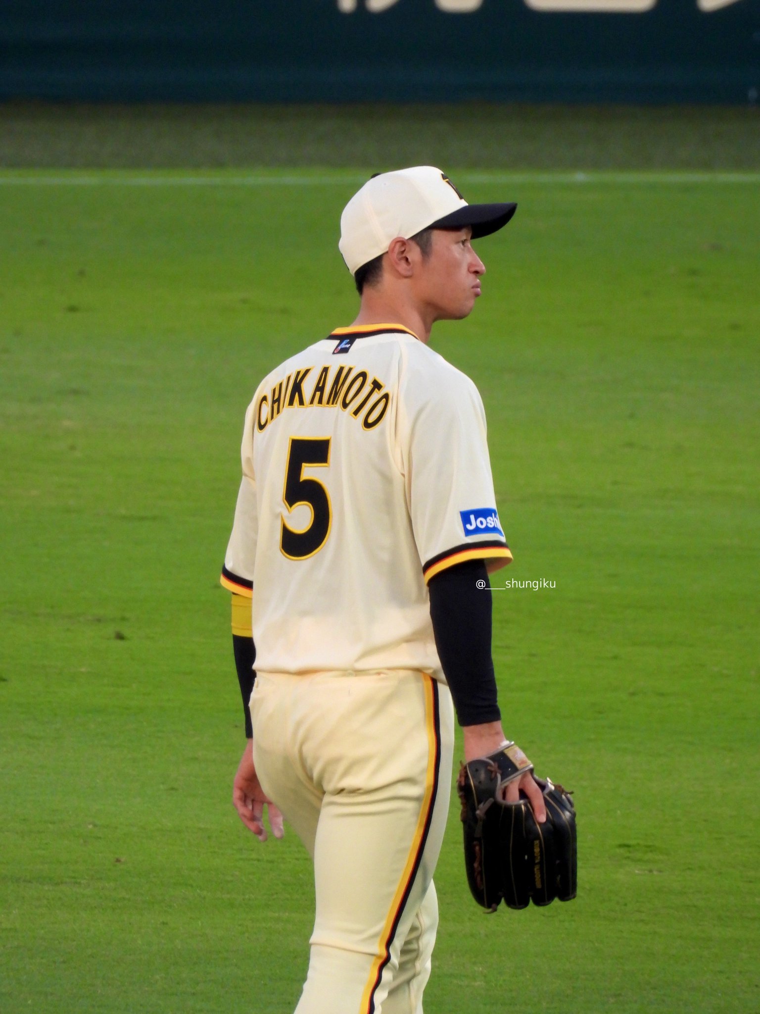 阪神タイガース　春季キャンプ　ベースボールシャツ　近本選手 2025 阪神タイガース キャンプ 近本選手 沖縄風Tシャツ 沖縄限定
