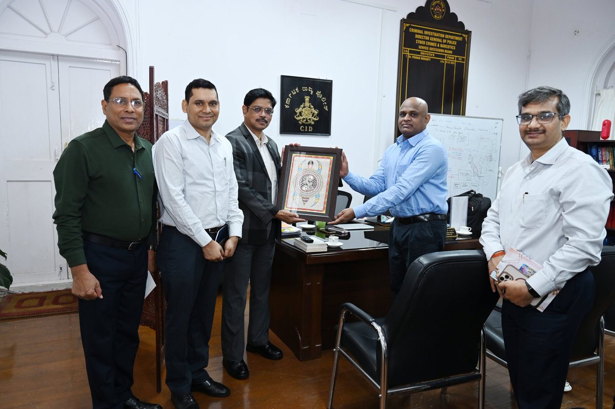 Visit of Sri. P. Kannan, IPS, Director General of Police, Modernization, Bihar, Patna and other IPS officers from Bihar to Centre for Cybercrime Investigation Training &amp; Research (CCITR) at CID Head Quarters, Bengaluru on 29-07-2025.