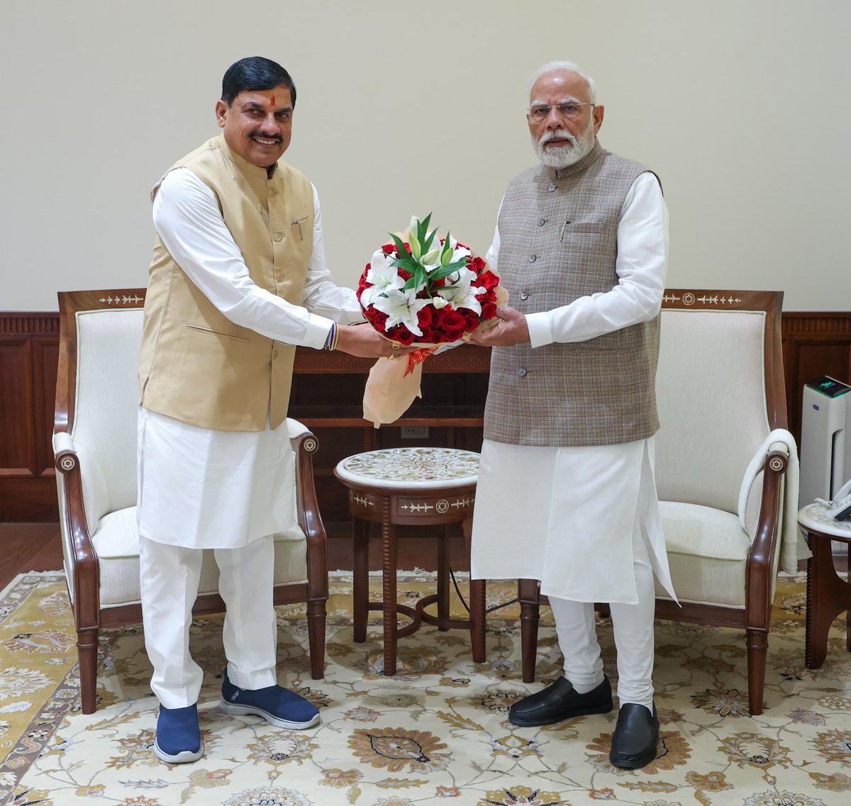 प्रधानमंत्री श्री <a href="/narendramodi/">Narendra Modi</a> जी से मुख्यमंत्री <a href="/DrMohanYadav51/">Dr Mohan Yadav</a> जी ने नई दिल्ली में सौजन्य भेंट की।

<a href="/BJP4India/">BJP</a> <a href="/BJP4MP/">BJP Madhya Pradesh</a>
