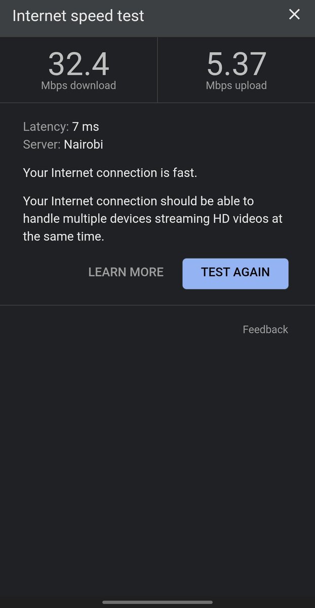 TimonNotPumba's tweet photo. @Safaricom_Care my 5g wifi speeds. 😭 https://t.co/oWVYn0cGXJ