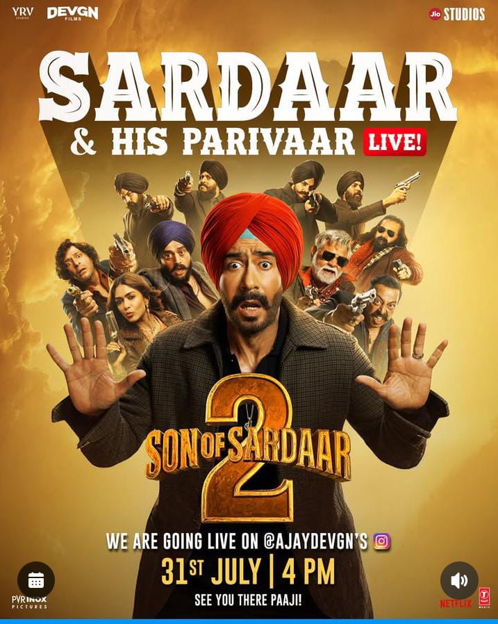 Devgn_Nanded_Fc's tweet image. Paaji Live Aa rahe hai.. 😎
@ajaydevgn #SOS2