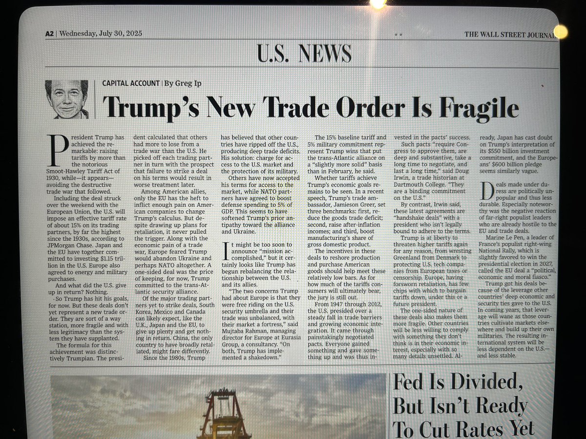 WSJ in its yesterday’s release shares “these latest agreements are handshake deals with a president who isn’t legally bound to adhere to the terms