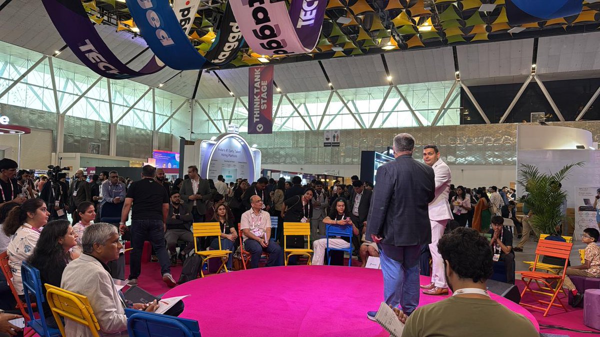 Day One at TechHR India 2025 and we opened with breakthroughs, not buzzwords. 

Powered by Taggd | Unconference Stage | Yashobhoomi, New Delhi 

Our Founding Member &amp; CEO Devashish Sharma joined Pushkaraj Bidwai, CEO of People Matters, to kick off ‘’The Circle of Breakthroughs’’.