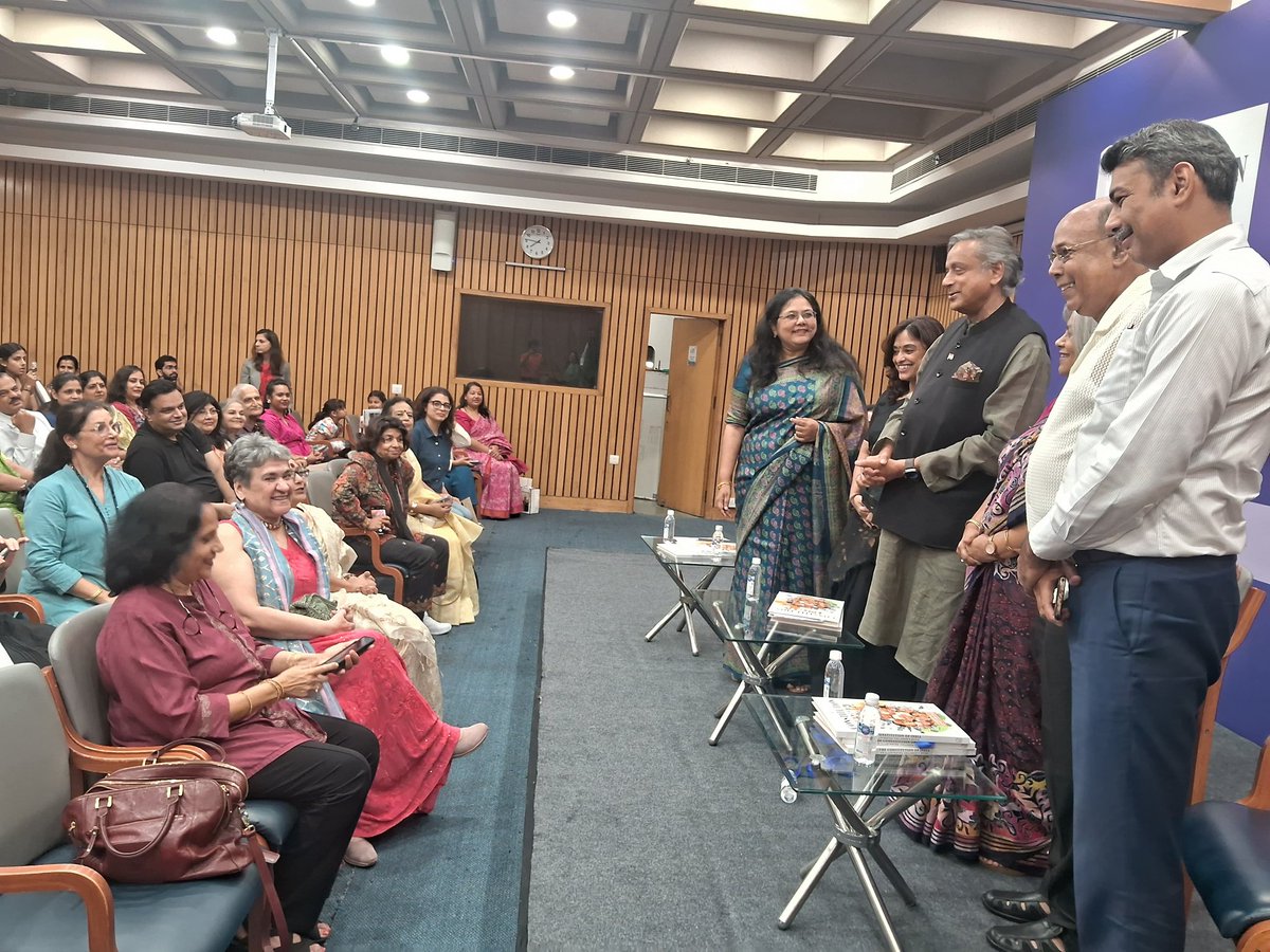 Attended the launch of <a href="/sutapabsu20/">Author Sutapa Basu</a>'s 12th book—an illustrated take on the Constitution for young minds—launched by none other than <a href="/ShashiTharoor/">Shashi Tharoor</a> and praised by <a href="/ShobhaTharoor/">Shobha Tharoor Srinivasan</a>.

Honoured to present my book Productive Failure to Dr. Tharoor. A memorable evening! 📚🇮🇳