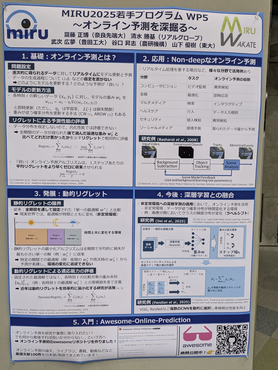 MIRU若手プログラムのポスター良いですね
#MIRU2025
