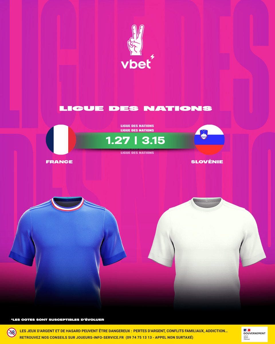 L’Equipe de France de volley défie la Slovénie en phase finale de Ligue des nations 🏐

Parie sur le match 👉 vbet.link/FRA-SLO