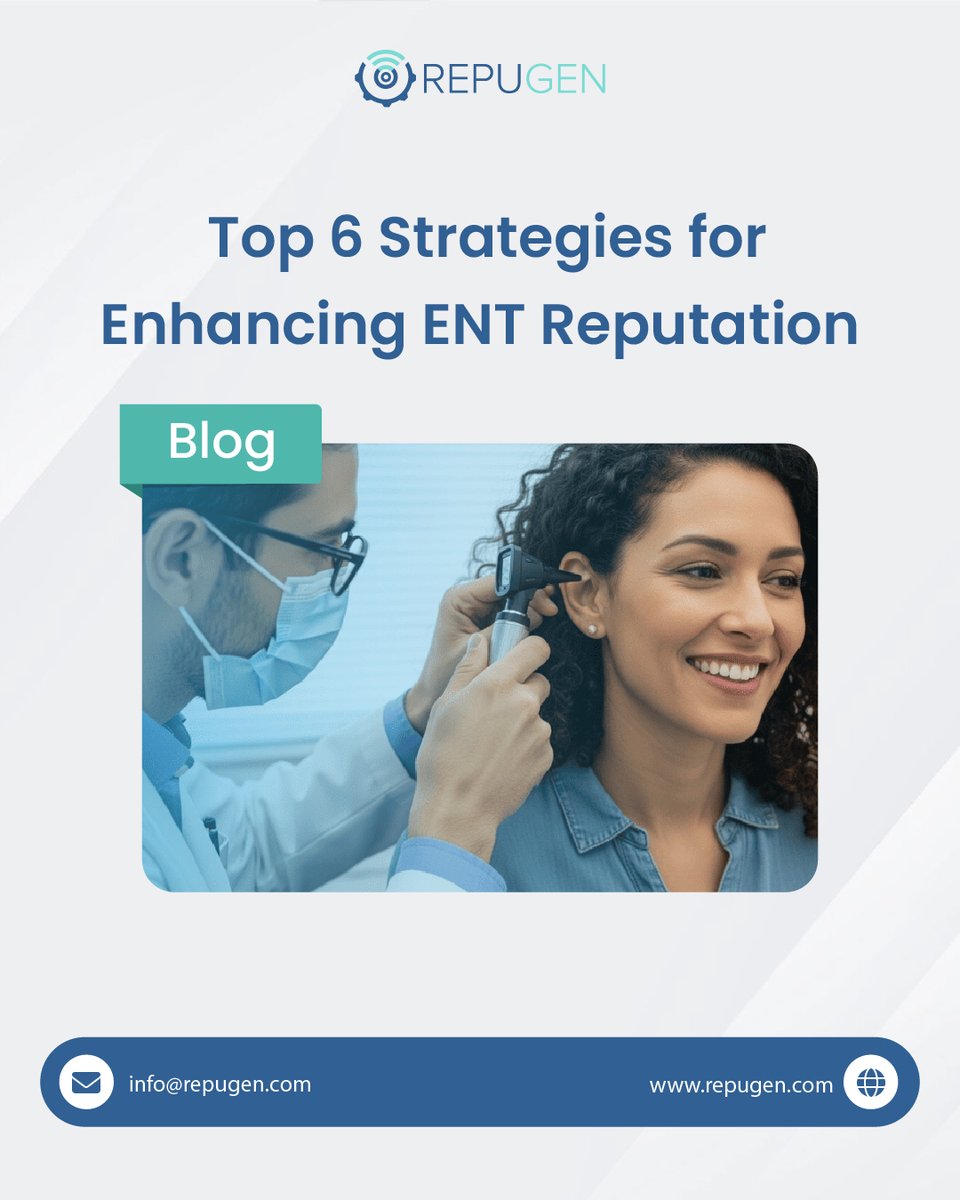 ENT specialists, your online reputation isn't just about reviews. It's about trust, growth &amp; patient retention.
Here are 6 smart strategies to manage it like a pro:

repugen.com/blog/reputatio…

#ENTSpecialist #HealthcareBranding #RepuGen #HealthcareMarketing