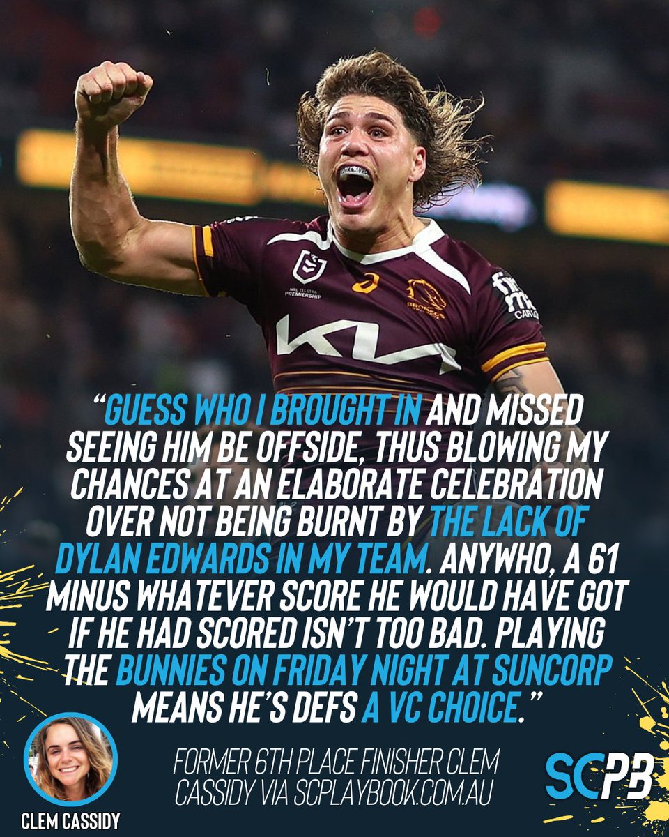 SC Playbook - NRL (@scplaybook1) on Twitter photo Who is the best VC choice this week? 🤔
Former 6th-placed finisher <a href="/clem_cassidy/">Clementine Cassidy</a> analyses the best captaincy candidates for Round 22 👉 tinyurl.com/5n8p882n
#nrl #nrlsupercoach Who is the best VC choice this week? 🤔
Former 6th-placed finisher <a href="/clem_cassidy/">Clementine Cassidy</a> analyses the best captaincy candidates for Round 22 👉 tinyurl.com/5n8p882n
#nrl #nrlsupercoach
