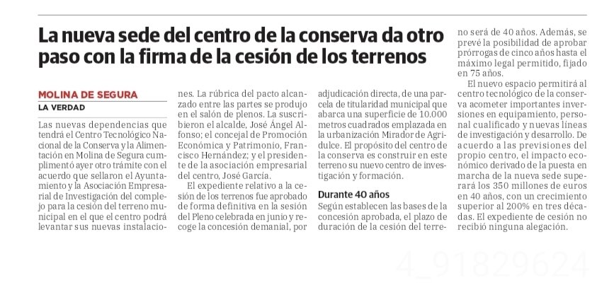 CTC (@ctcalimentacion) on Twitter photo 📰La nueva sede del <a href="/CTCAlimentacion/">CTC</a> da otro paso con la firma de la cesión de los terrenos 👏
Vía <a href="/laverdad_es/">laverdad_es</a>
<a href="/PepeGarciaG__/">José García</a> 📰La nueva sede del <a href="/CTCAlimentacion/">CTC</a> da otro paso con la firma de la cesión de los terrenos 👏
Vía <a href="/laverdad_es/">laverdad_es</a>
<a href="/PepeGarciaG__/">José García</a>