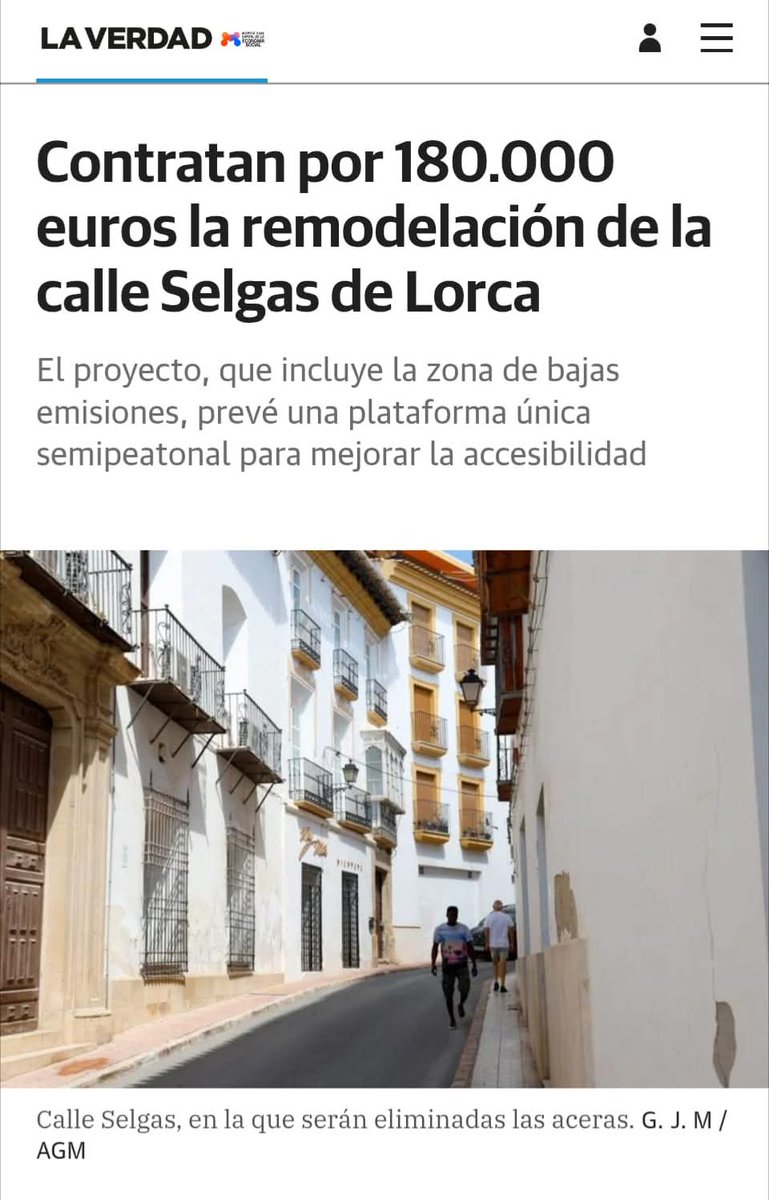 "Contratan por 180.000 euros la remodelación de la calle Selgas de Lorca"

laverdad.es/murcia/lorca/c… a través de <a href="/laverdad_es/">laverdad_es</a>