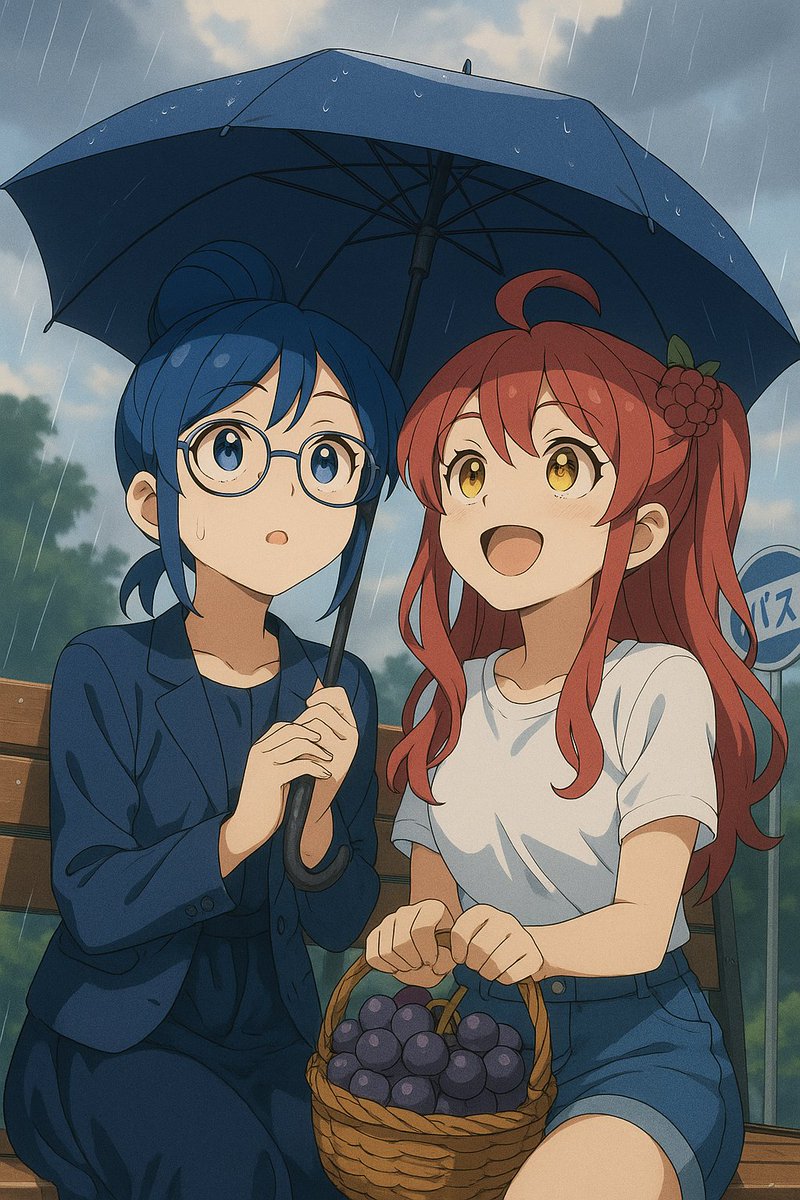 皆様おつりんごです✨𓂃🍎𓈒𓏸

今週は南国沖縄は台風滞在の一週でした✨𓂃🍎𓈒𓏸
今日やっと晴れ間が見えてきたかな°˖✧◝(⁰▿⁰)◜✧˖°
暑さも気をつけながらお過ごしください✨𓂃🍎𓈒𓏸

バス停で晴れ間を見ているブルーベリーちゃんとラズベリーちゃんでお疲れ様です✨𓂃🍎𓈒𓏸