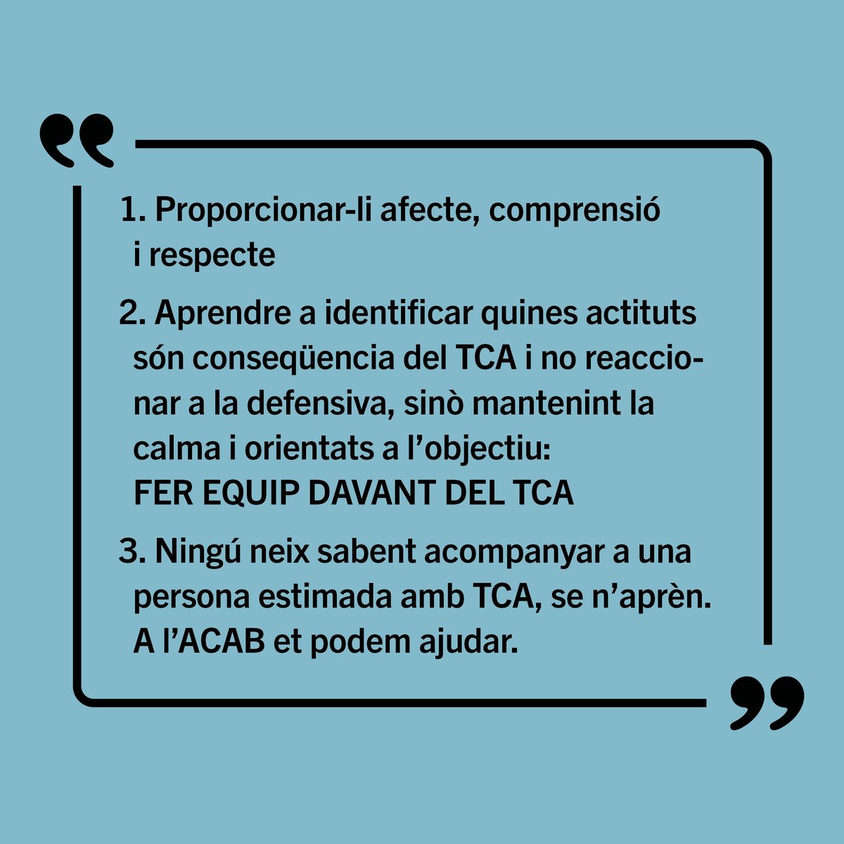 Ara que comencen les vacances per a moltes famílies i que la rutina i la convivència entre les persones que la formen canvien, us deixem uns consells per poder entendre i ajudar millor el membre de la família que està patint un TCA.
#SalutMental #imatgecorporal #estiu #vacances