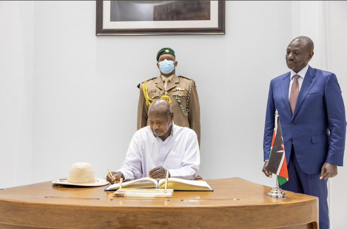 Kenya our president is sitted and yours is standing