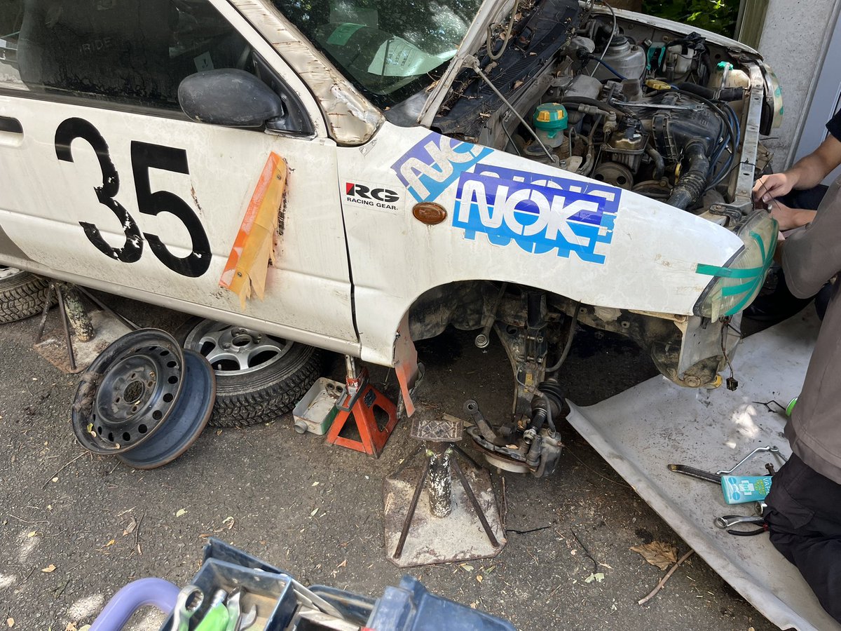 本日は軽耐久車両の整備を進めています！
昨年度数週で駄々をこねてしまった子なので今年は機嫌良く走ってもらえるように愛情込めていきます😤